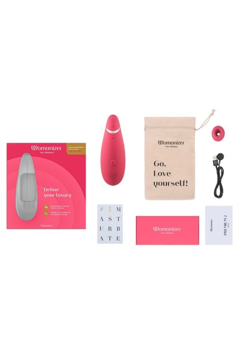 Вакуумный массажер для клитора womanizer Premium 2 light-pink