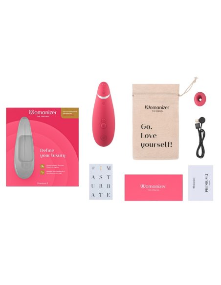 Вакуумный массажер для клитора womanizer Premium 2 light-pink