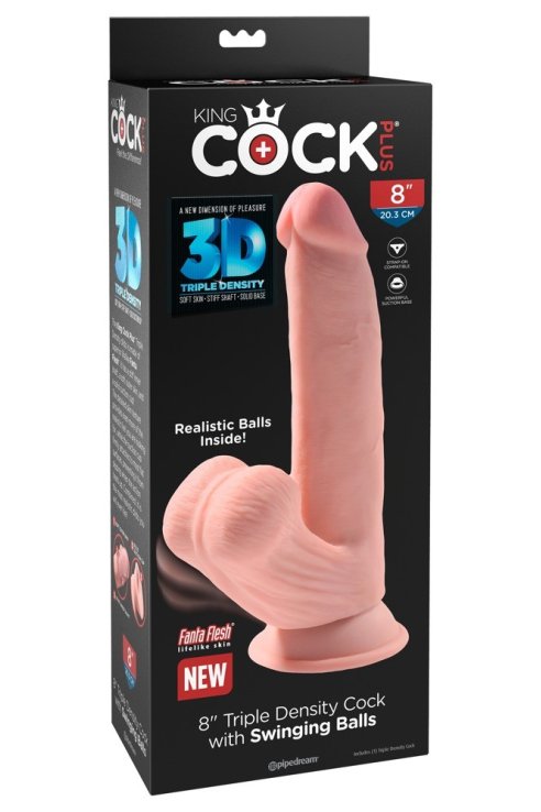 Dildo "8 Triple Density Cock with Swinging Balls