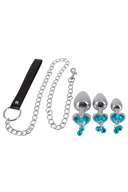 Analni Butt Plug Set with a Leash