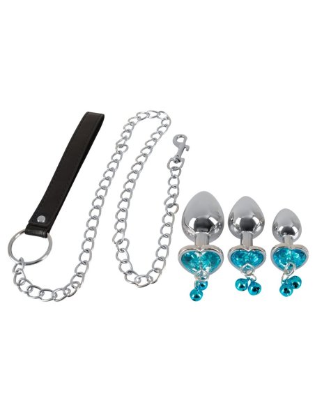 Analni Butt Plug Set with a Leash