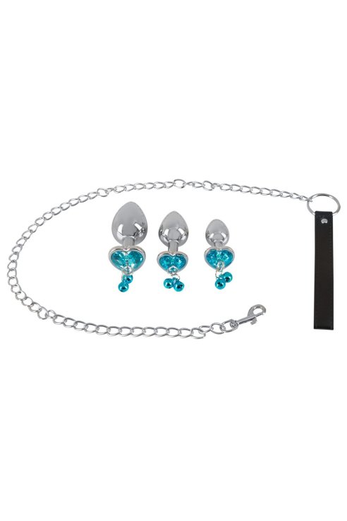 Analni Butt Plug Set with a Leash