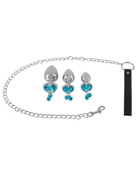 Analni Butt Plug Set with a Leash