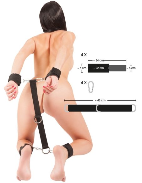 Fetish set BK Wrist/Ankle Cuffs