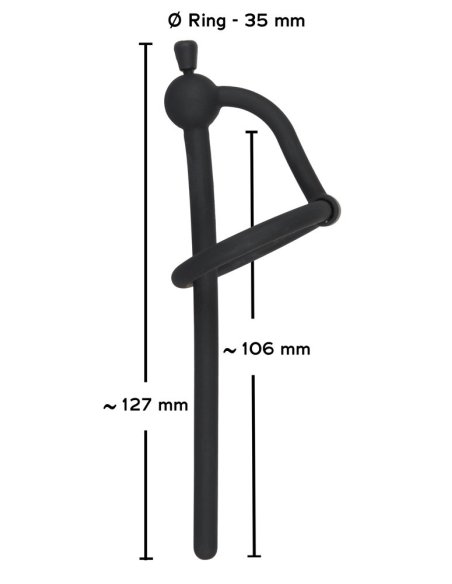 Čep za penis Piss Play With Glans Ring & Stopper Ø 35mm - Hollow