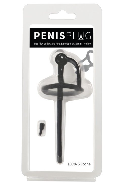 Čep za penis Piss Play With Glans Ring & Stopper Ø 35mm - Hollow