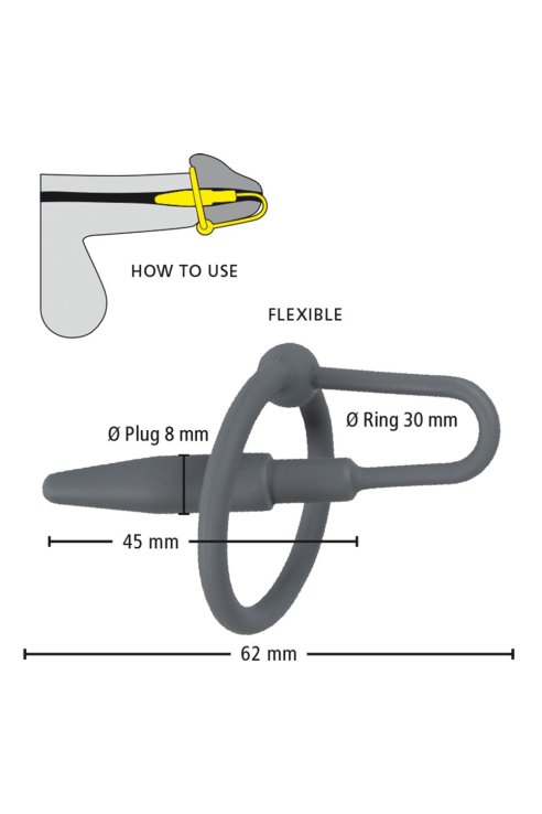 Penisplug With Glans Ring Ø 30 mm