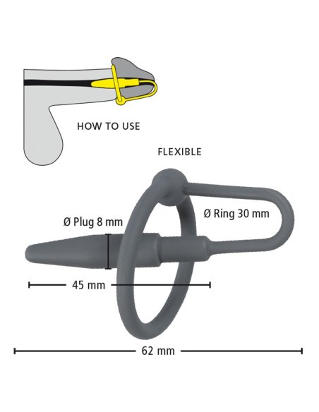 Penisplug With Glans Ring Ø 30 mm