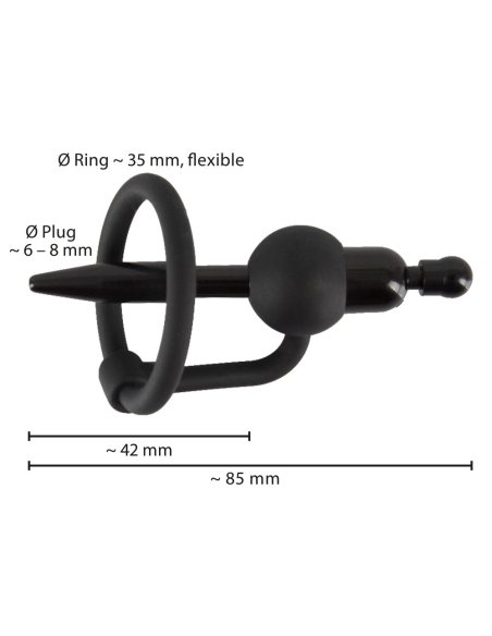 PenisPlug with a Glans Ring & Vibration