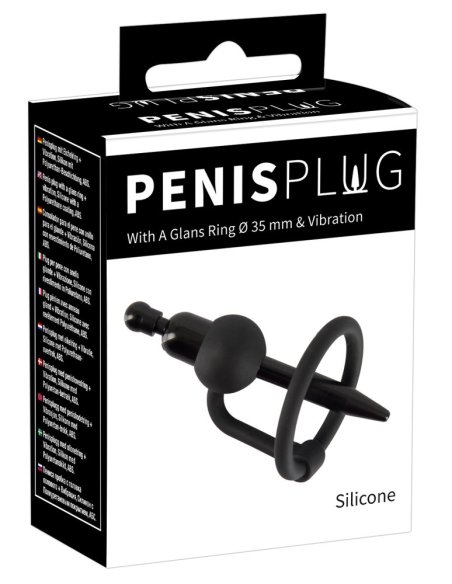 PenisPlug with a Glans Ring & Vibration