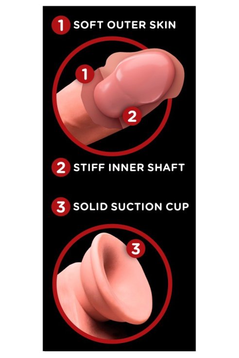 Dildo "6 Triple Density Cock with Swinging Balls