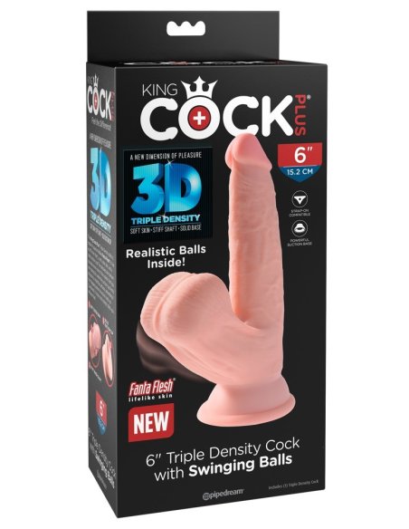 Dildo "6 Triple Density Cock with Swinging Balls