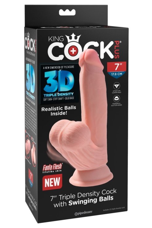 Dildo "7 Triple Density Cock with Swinging Balls