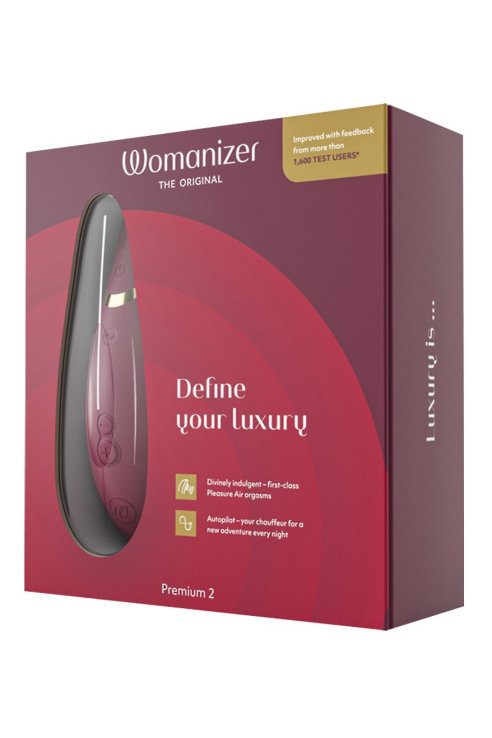 Вакуумный массажер для клитора womanizer Premium 2 light-red