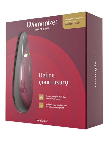 Вакуумный массажер для клитора womanizer Premium 2 light-red