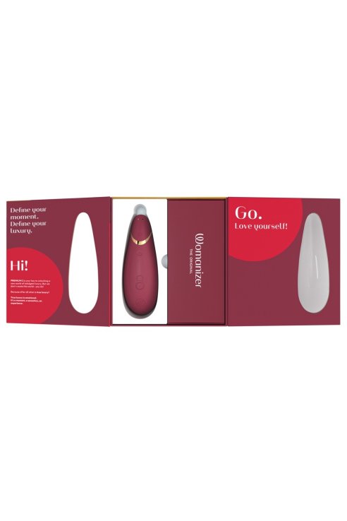 Вакуумный массажер для клитора womanizer Premium 2 light-red