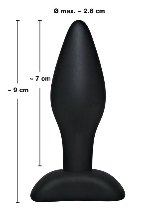 Silicone Butt Plug Black S