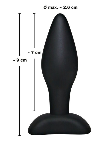 Silicone Butt Plug Black S