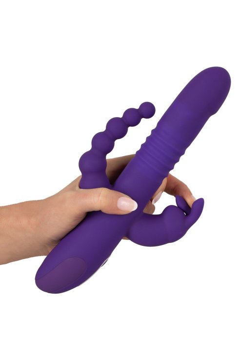 Вибратор для тройной стимуляции Thrusting Pearl Triple Vibrator