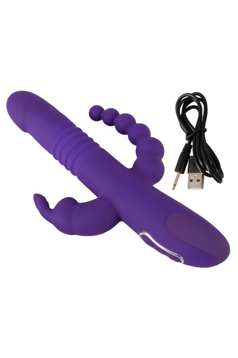 Вибратор для тройной стимуляции Thrusting Pearl Triple Vibrator