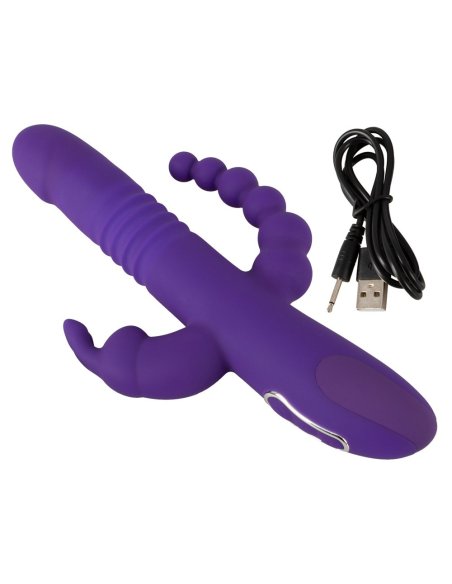 Вибратор для тройной стимуляции Thrusting Pearl Triple Vibrator