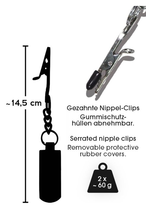 Štipaljke za bradavice Nipple Clamps with Weights