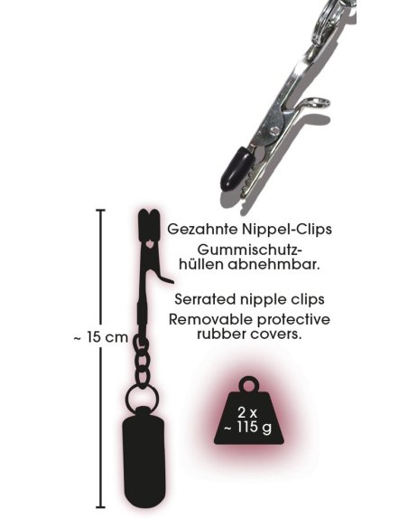 Štipaljke za bradavice Nipple Clamps with Weights