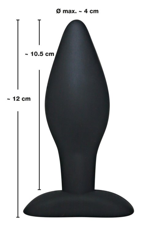 Silicone Butt Plug Black L