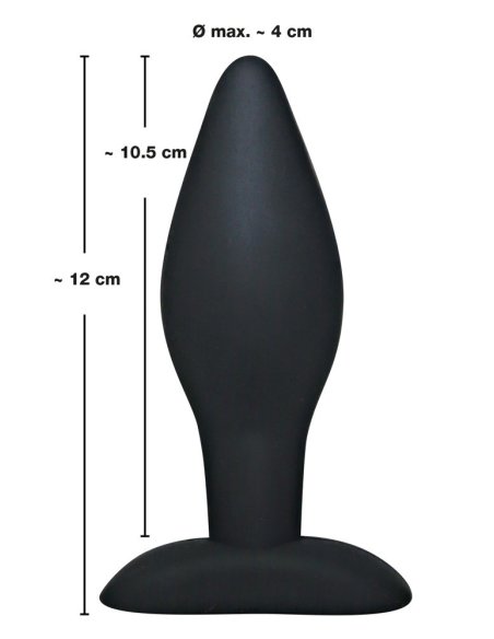 Silicone Butt Plug Black L