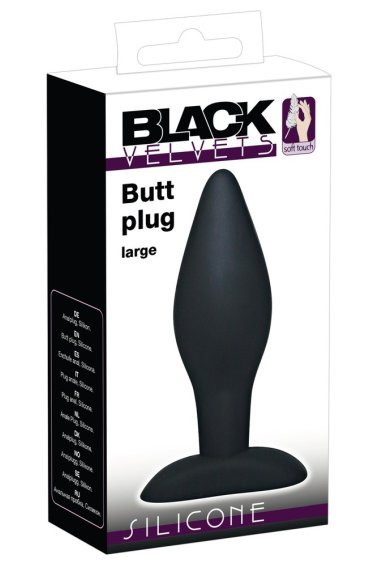 Silicone Butt Plug Black L 2