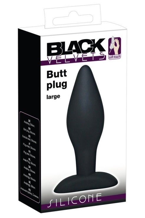 Silicone Butt Plug Black L