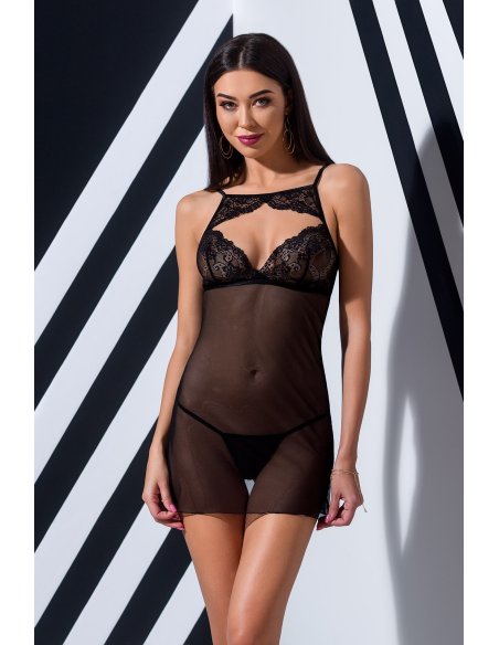 Комплект VERONIQUE CHEMISE black S/M - Passion