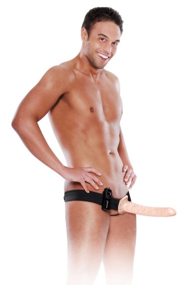 Страп-он с вибрацией 10" Vibrating Hollow Strap-on 2