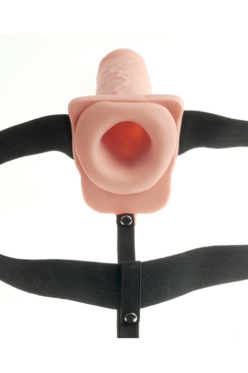 Strap-on sa vibracijom 11" Hollow Rechargeable Strap-on with Balls