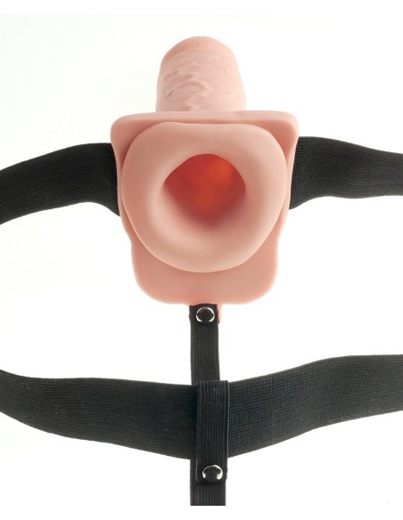 Strap-on sa vibracijom 11" Hollow Rechargeable Strap-on with Balls