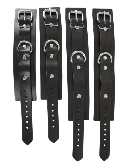 Фиксирующий набор кожаных наручников Leather Restraint Set ZADO