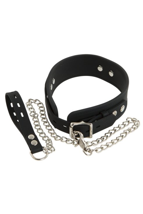 Cиликоновый ошейник + поводок Silicone Collar with Leash