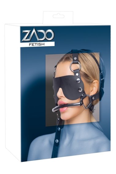 Кляп Leather Head Harness with Dildo