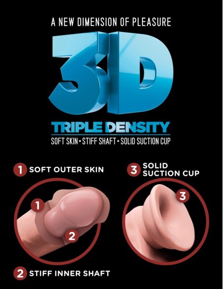 Dildo "8 Triple Density Cock with Swinging Balls