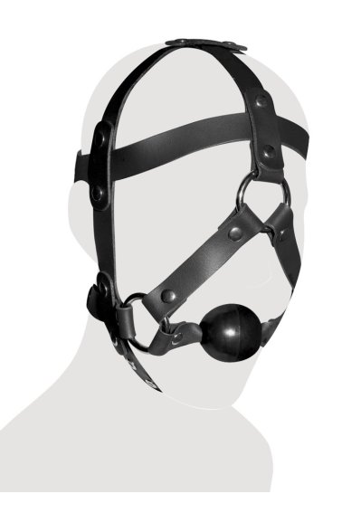 Кляп-фиксатор Leather Head Harness 2