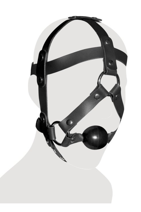 Кляп-фиксатор Leather Head Harness