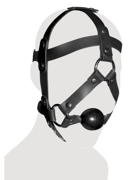 Кляп-фиксатор Leather Head Harness