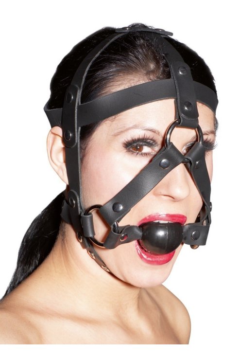 Кляп-фиксатор Leather Head Harness