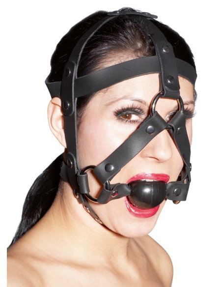 Кляп-фиксатор Leather Head Harness