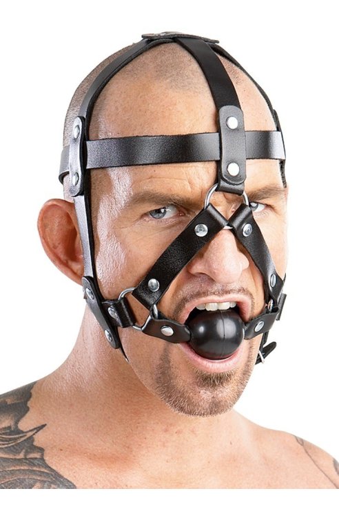 Кляп-фиксатор Leather Head Harness