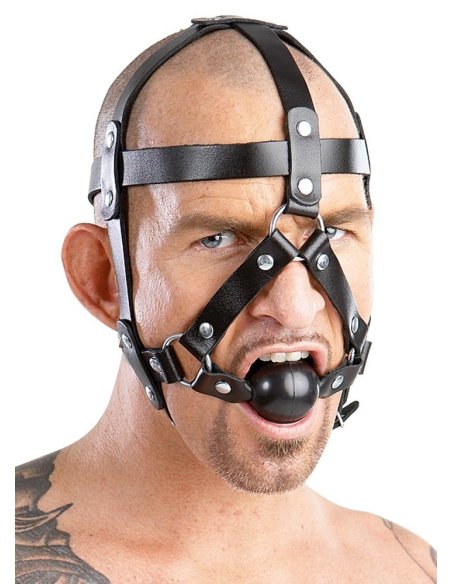 Кляп-фиксатор Leather Head Harness