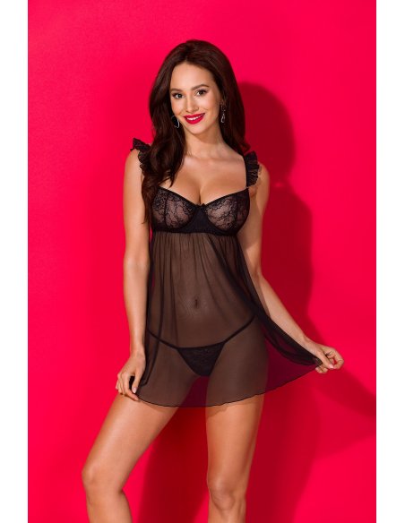 Комплект MILAGROS CHEMISE black S/M - Avanua