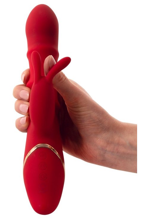 Вибратор Thumping Rabbit Vibrator with Moving Ring