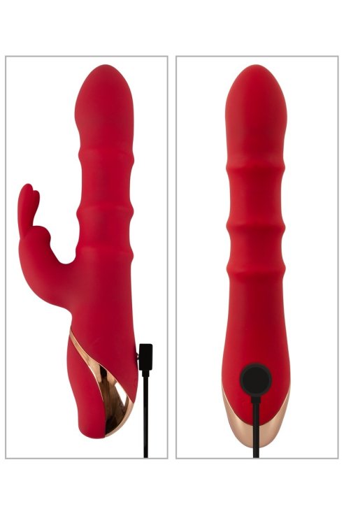 Вибратор Thumping Rabbit Vibrator with Moving Ring