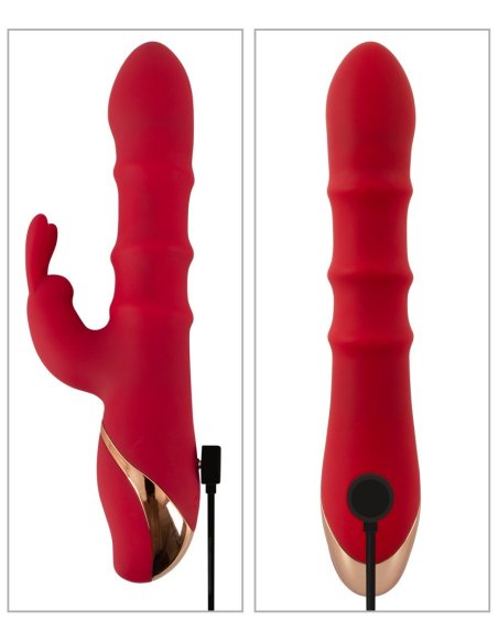 Вибратор Thumping Rabbit Vibrator with Moving Ring